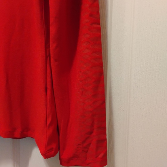 Bebe Stretchy Red V Neck Long Sleeve Top Size L - Picture 5 of 6
